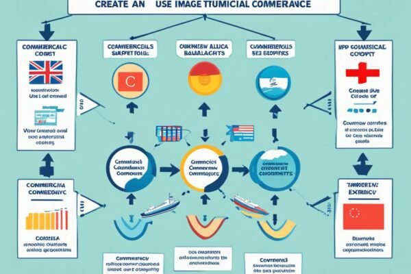 Gráfico balança comercial, exportações, importações, economia global e impacto