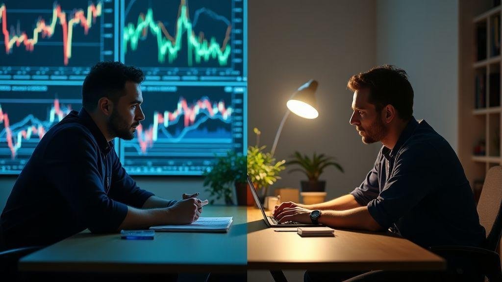 Trading em mercados voláteis vs estratégias de investimento de longo prazo