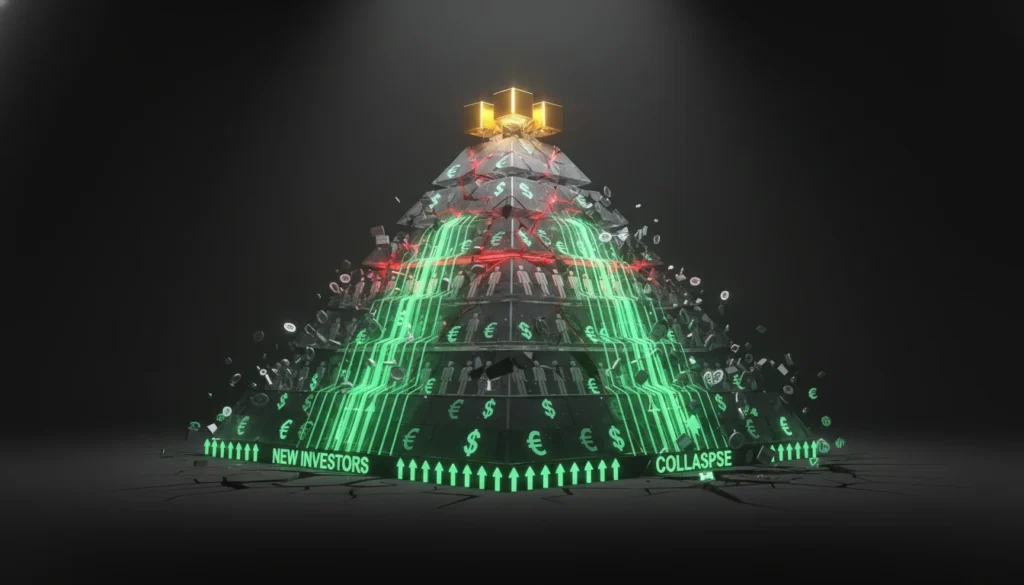 Arraste para WordPress ou Desktop Desvende o Golpe da Pirâmide Financeira: Proteja seu Dinheiro!