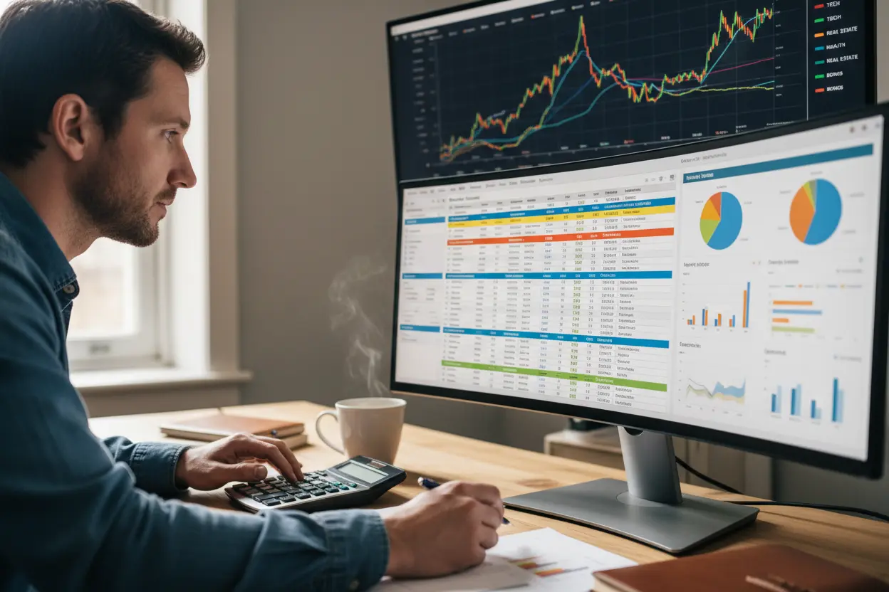 Mãos organizando um planejamento financeiro para estratégias de dividendos.