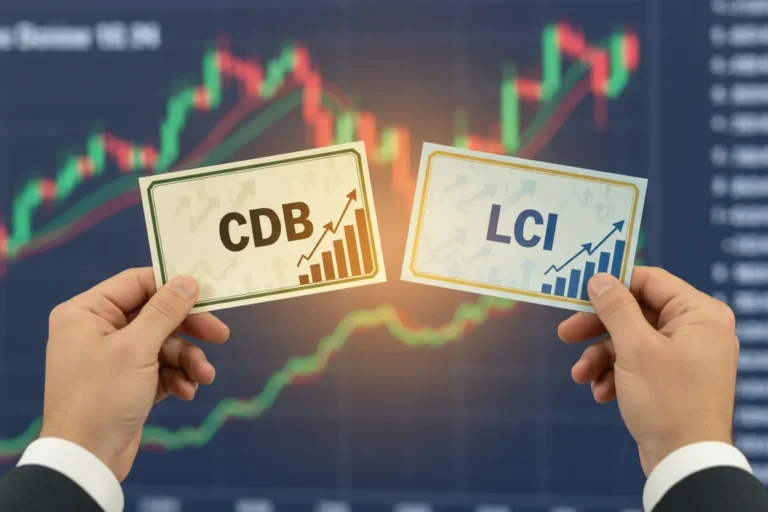 Pessoa escolhendo entre CDB e LCI, investimentos de renda fixa.