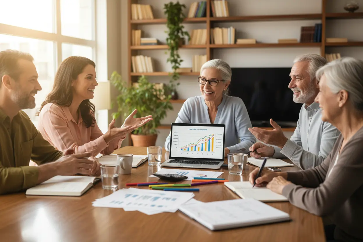 como funciona o juros compostos na pratica em planejamento financeiro com grupo de pessoas.