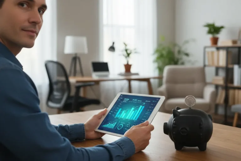 Pessoa planejando reserva de emergência e investimentos