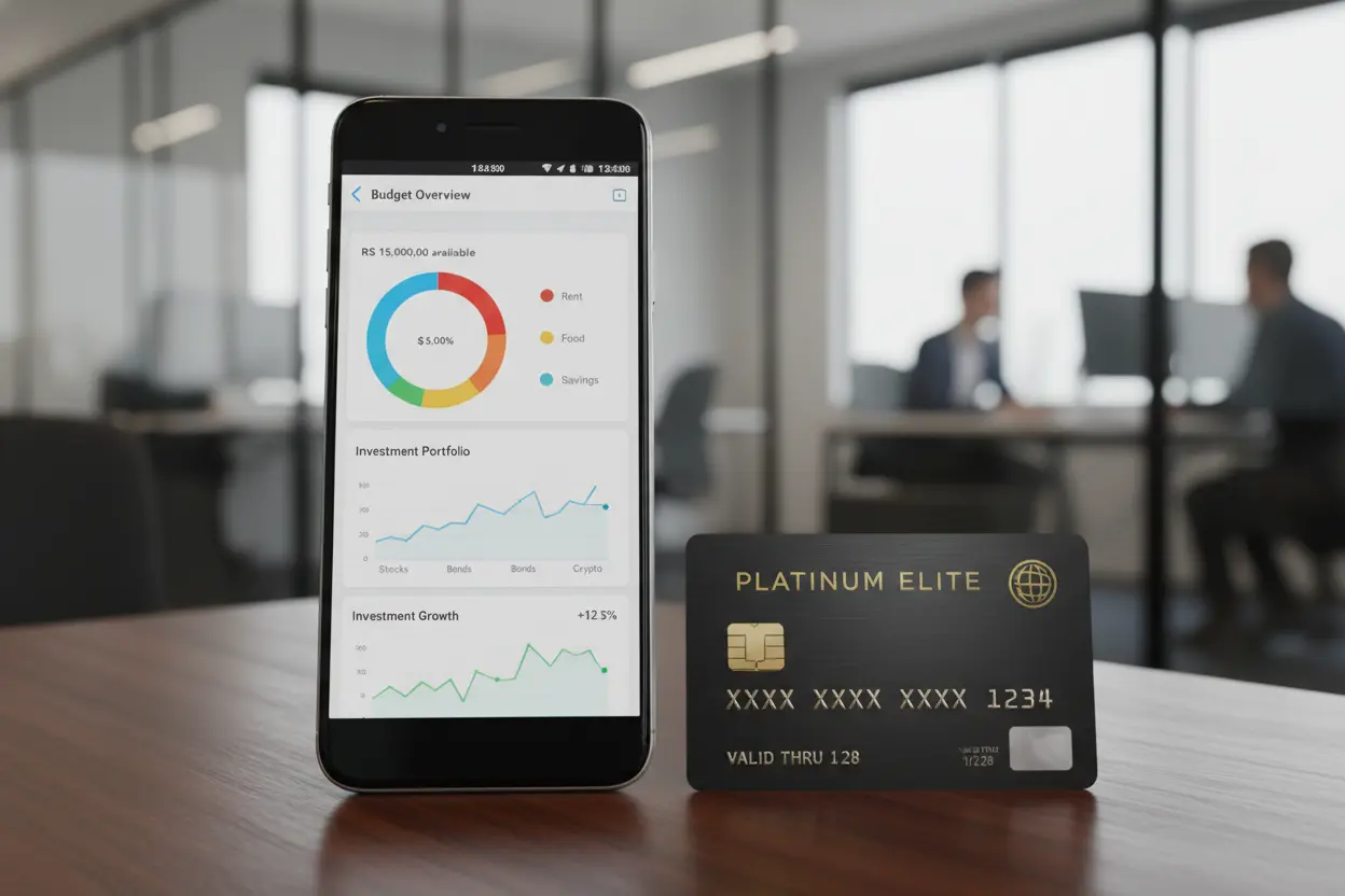 Aplicativo de banco digital para gerenciar a 50-30-20 regra