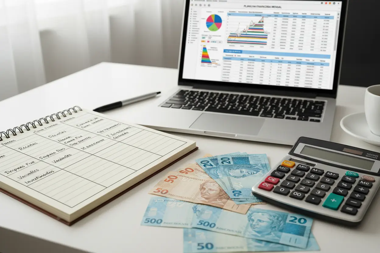 Mulher usando aplicativo de banco digital para controlar gastos