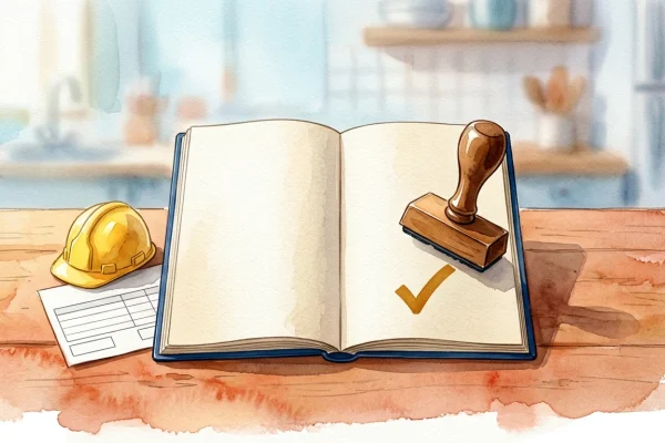 Carteira de trabalho carimbada com capacete e contracheque, ilustrando a taxa de desemprego de 5,2%